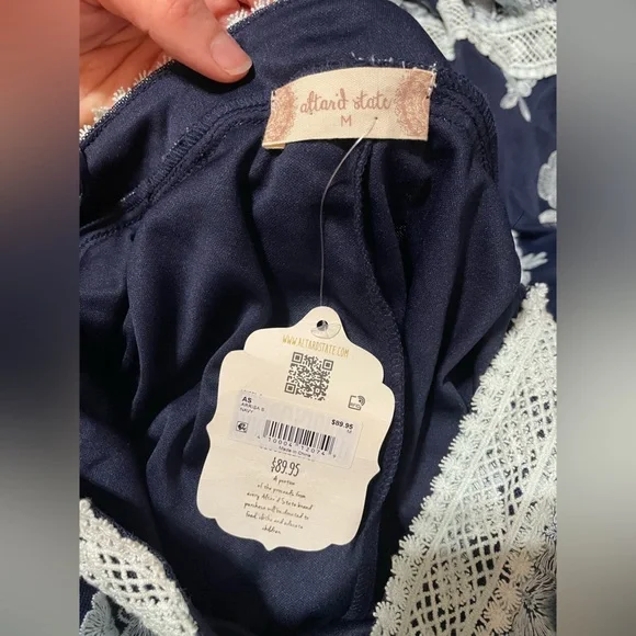 Arissa Embroidered Maxi Skirt in Navy - Picture 9 of 14